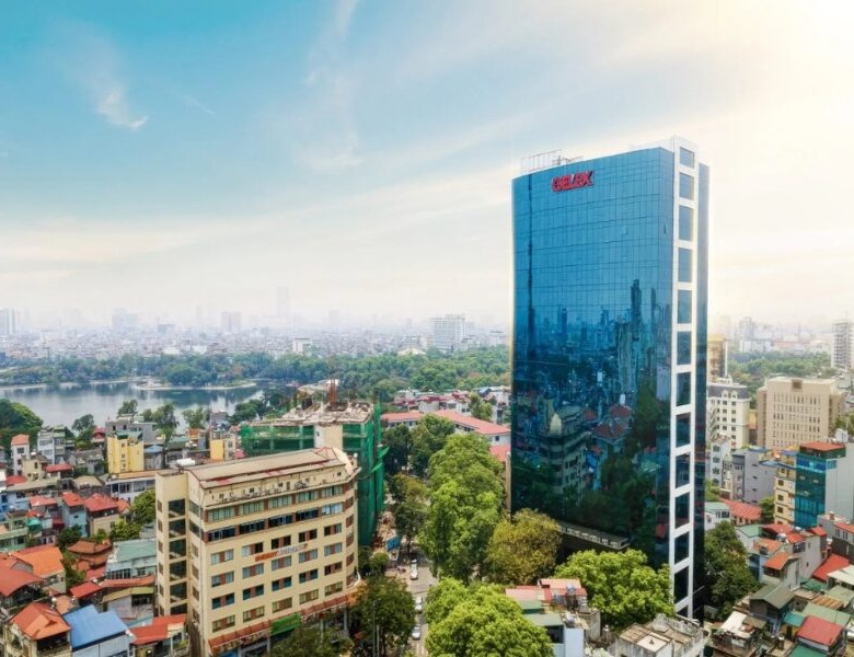 Aerial view of Gelex Building in Hanoi skyline overlooking West Lake, symbolizing Vietnam IPOs growth in 2025-2028